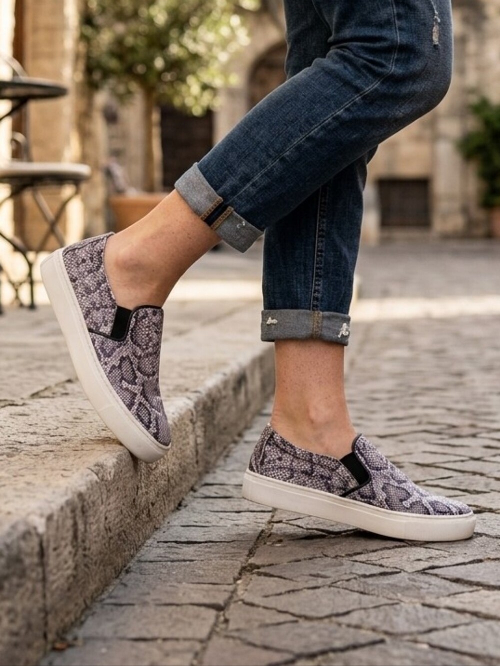 The Flexx Snakeprint Slip On Sneaker